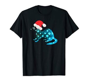 funny gift for ferret lovers! stocking stuffer santa hat t-shirt