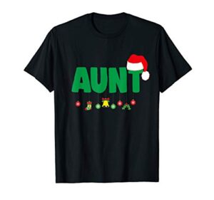 christmas aunt santa matching family t-shirt