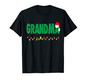 christmas grandma santa matching family t-shirt