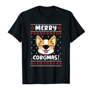 Corgi Dog Funny Ugly Christmas T-Shirt