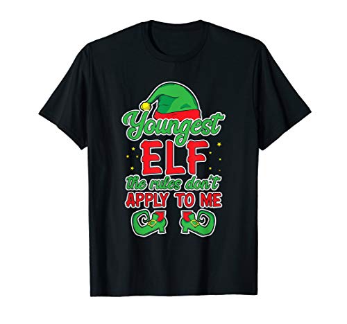 Youngest Elf Christmas Cute Child T-Shirt