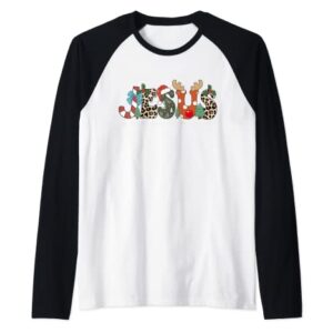 Christian Jesus The Reason Christmas Stocking Stuffer Raglan Baseball Tee