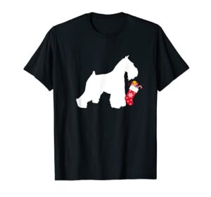 miniature schnauzer christmas stocking stuffer dog t-shirt t-shirt