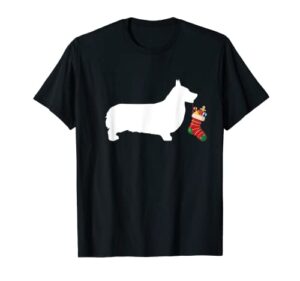 pembroke welsh corgi christmas stocking stuffer dog t-shirt