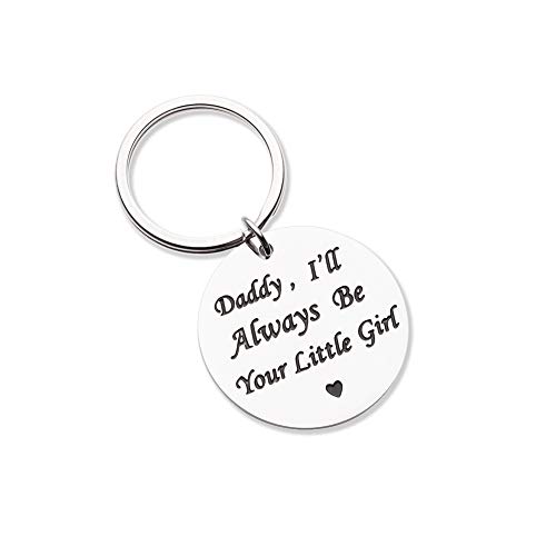 Father’s Day Gifts from Daughter Gift for Dad Keychain Daddy Stepfather Gift from Stepdaughter Girls Wife for Birthday Valentine's Day Christmas Gift for Big Daddy Stepdad Men Key Ring Jewelry Present