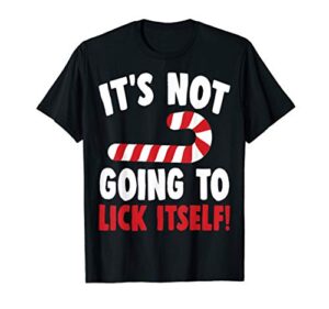 christmas candy cane funny adult humor t-shirt
