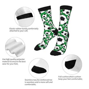 bassyil Soccer Socks Casual Dress Crew Novelty Funny Crazy Football Socks For Women Men