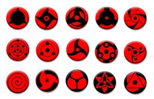 bovalina 15 pcs anime ninja pattern badges peace brooch pins set black one size