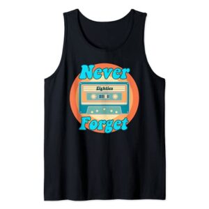 Never Forget Eighties Vintage Cassette Tape Stocking Stuffer Tank Top