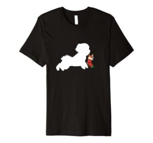 bichon frise christmas stocking stuffer dog premium t-shirt