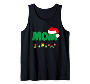 christmas mom santa matching family tank top