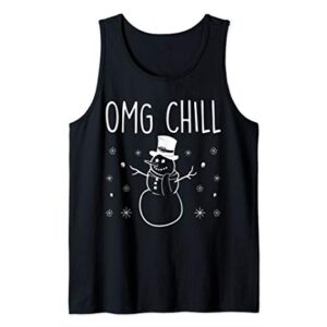 Christmas Snowman Funny Cute Tank Top