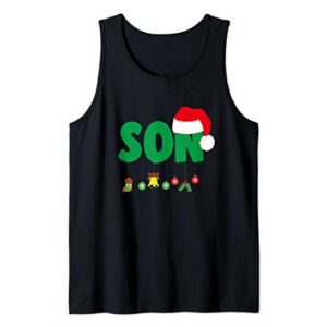 Christmas Son Sibling Santa Matching Family Tank Top