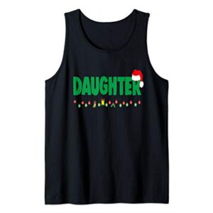 Christmas Daughter Sibling Santa Matching Family Tank Top