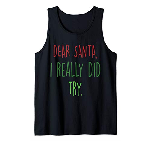 Dear Santa Funny Cute Christmas Tank Top