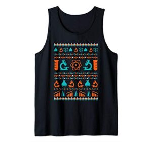 science funny chemistry ugly christmas tank top