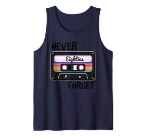 never forget eighties vintage cassette tape stocking stuffer tank top