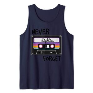 Never Forget Eighties Vintage Cassette Tape Stocking Stuffer Tank Top