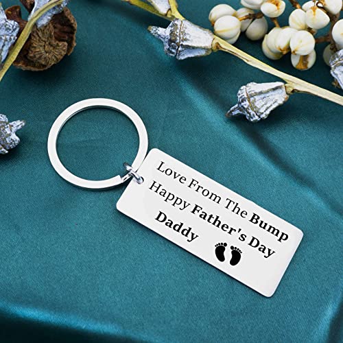 Fathers Day First Time Dad Keychain Daddy To Be Gift Fathers Day Keychain From Wife Gift For Soon To Be Fathers Expecting Dads Gifts For Husbands Birthday Christmas