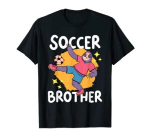 soccer brother with a sloth while soccer t-shirt