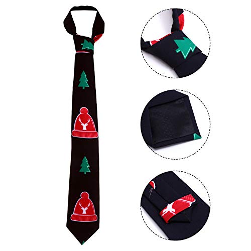 Veemoon Mens Tie Christmas Tie Printed tie Christmas tie Universal tie Festive Printing Tie Stocking Stuffers Chapstick