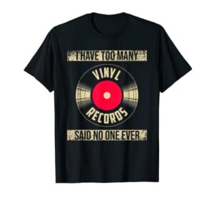 funny vinyl record design men women record lover collectors t-shirt