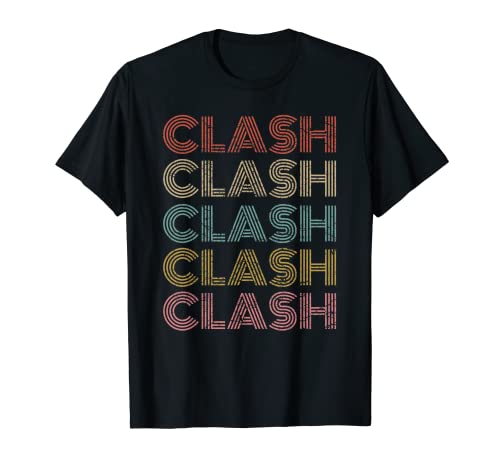 Clash Vintage Retro Text T-Shirt 70s 80s Gaming Gift T-Shirt