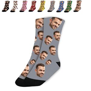 kervaky custom socks with face dog socks, your photo on personalized socks with picture for men women
