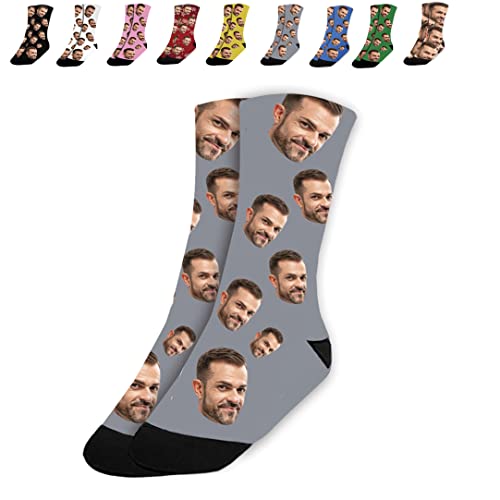 Kervaky Custom Socks with Face Dog Socks, Your Photo on Personalized Socks with Picture for Men Women