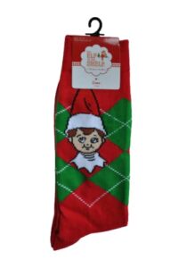 the elf on the shelf red men’s crew socks (1 pair)