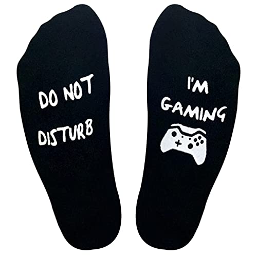 Men's Funny Do Not Disturb I'm Gaming Socks NON SLIP Organic Combed Cotton