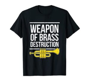 funny trumpet player marching band trumpeter brass player t-shirt