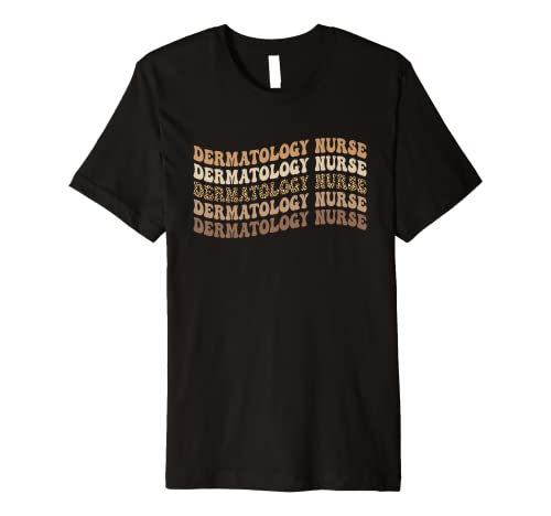 Dermatology Nurse Leopard Dermatology Nursing Premium T-Shirt