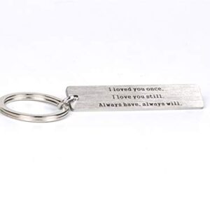 Couple Gifts for Him and Her, Boyfriend Girlfriend Gifts I Loved You Once I Love You Still Always Have Always Will Keyring Husband Wife Gifts for Women Men Anniversary Christmas Gifts