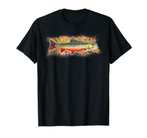 brook trout fishing graphic t-shirt