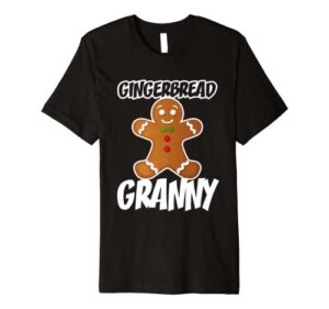 gingerbread granny christmas stocking stuffer premium t-shirt