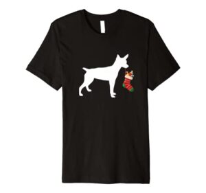 rat terrier christmas stocking stuffer dog premium t-shirt