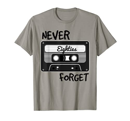 Never Forget Eighties Vintage Cassette Tape Stocking Stuffer T-Shirt