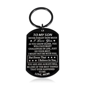 valentines day gifts for kids gifts for son gifts for teenage boys son gifts from mom inspirational gifts for teen stepson 16th 18th 21st birthday graduation gifts black keychain for adopted son