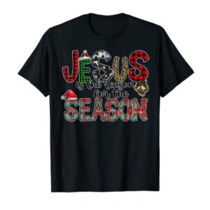 Christian Jesus The Reason Christmas Stocking Stuffer Pajama T-Shirt