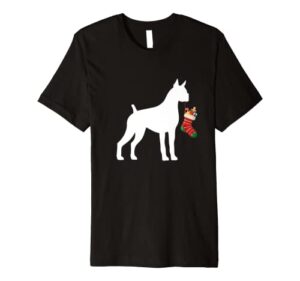 boxer christmas stocking stuffer dog premium t-shirt