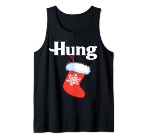 hung christmas stocking funny holiday stocking stuffer tank top