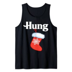 Hung Christmas Stocking Funny Holiday Stocking stuffer Tank Top