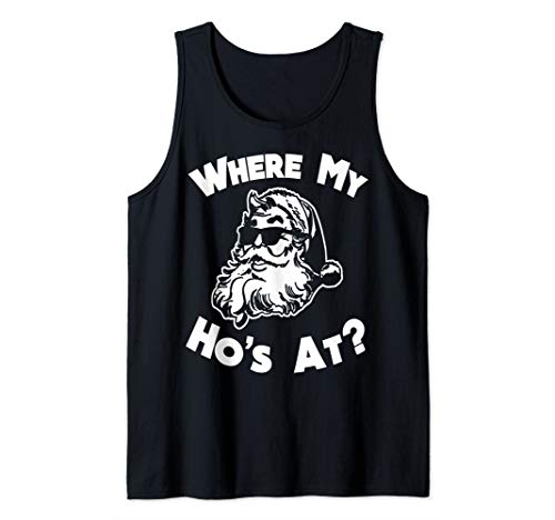 Christmas Santa Ho Funny Adult Humor Joke Tank Top