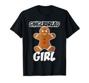 gingerbread girl christmas stocking stuffer t-shirt
