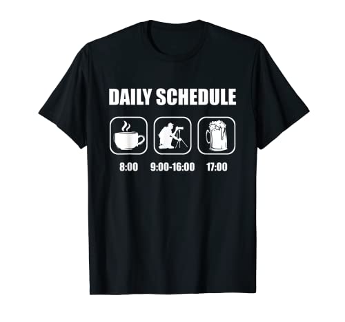 Photography Camera - Daily Schedule Cameraman Photographer T-Shirt