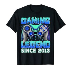 Gaming Legend Since 2013 Gamers Birthday Boy Video Game T-Shirt