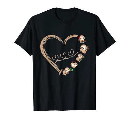 Sloth Valentine's Day for Girls Women Kids Who Loves Sloths T-Shirt