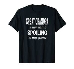 mens great grandpa is my name special great grandpa t-shirt