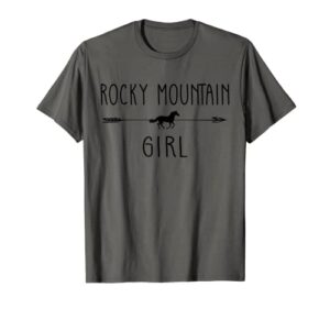 rocky horse mountain girl shirt gifts horses lover riding t-shirt